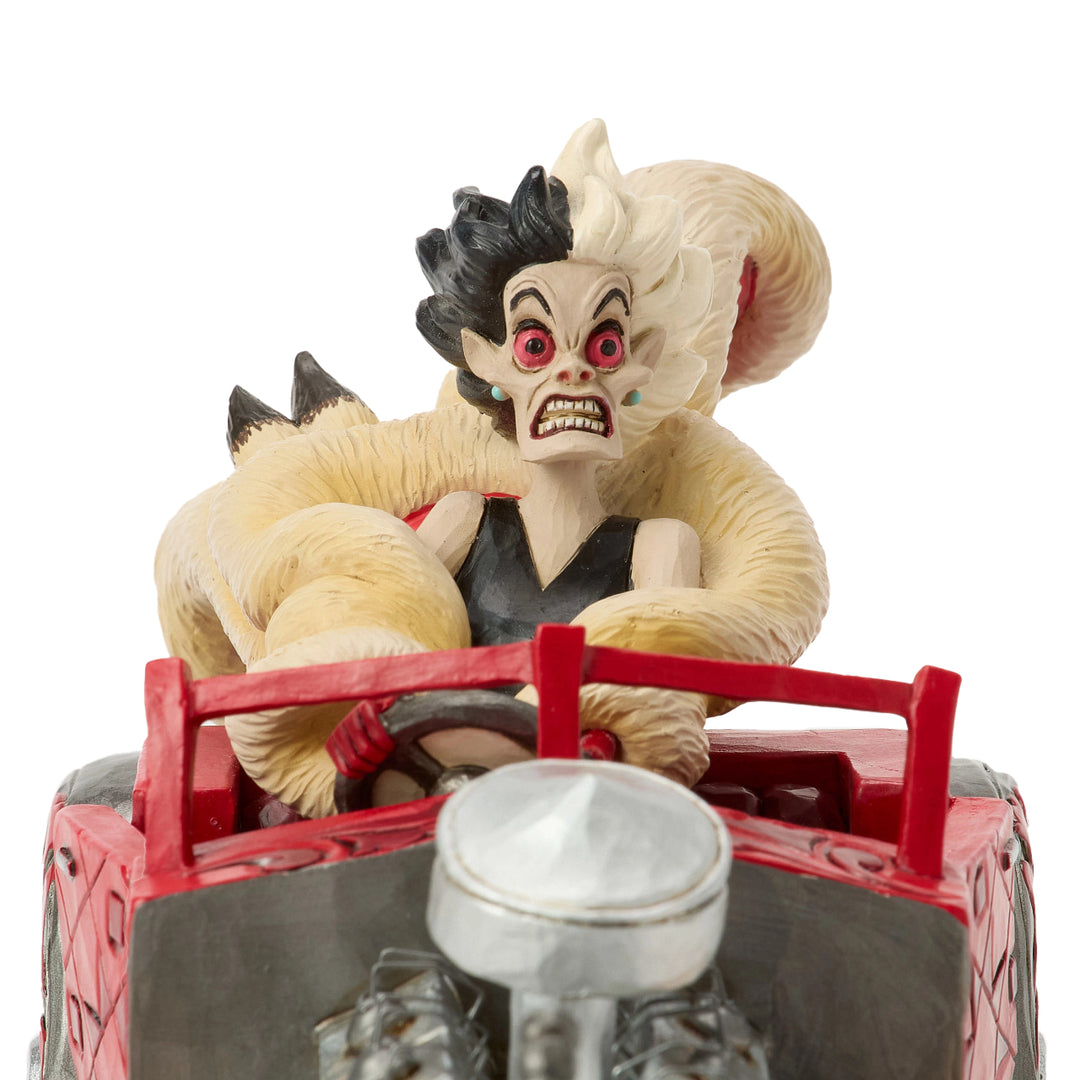 Jim Shore Disney Traditions: Cruella In Car Figurine sparkle-castle