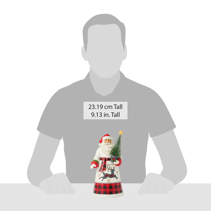 Jim Shore Heartwood Creek: Highland Glen Santa with Sisal Tree Figurine sparkle-castle