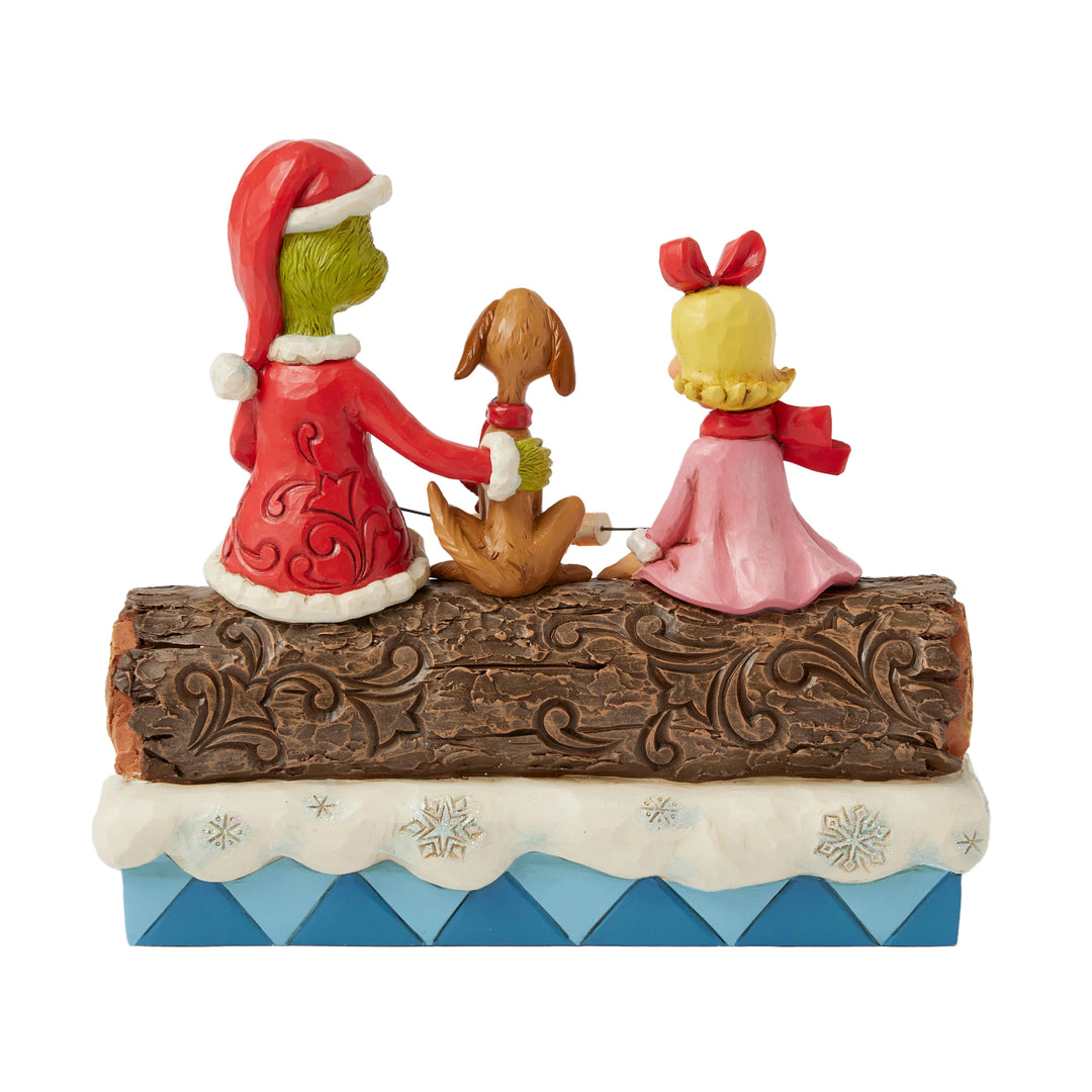 Jim Shore The Grinch: Grinch, Max, Cindy Roasting Marshmallows Figurine sparkle-castle