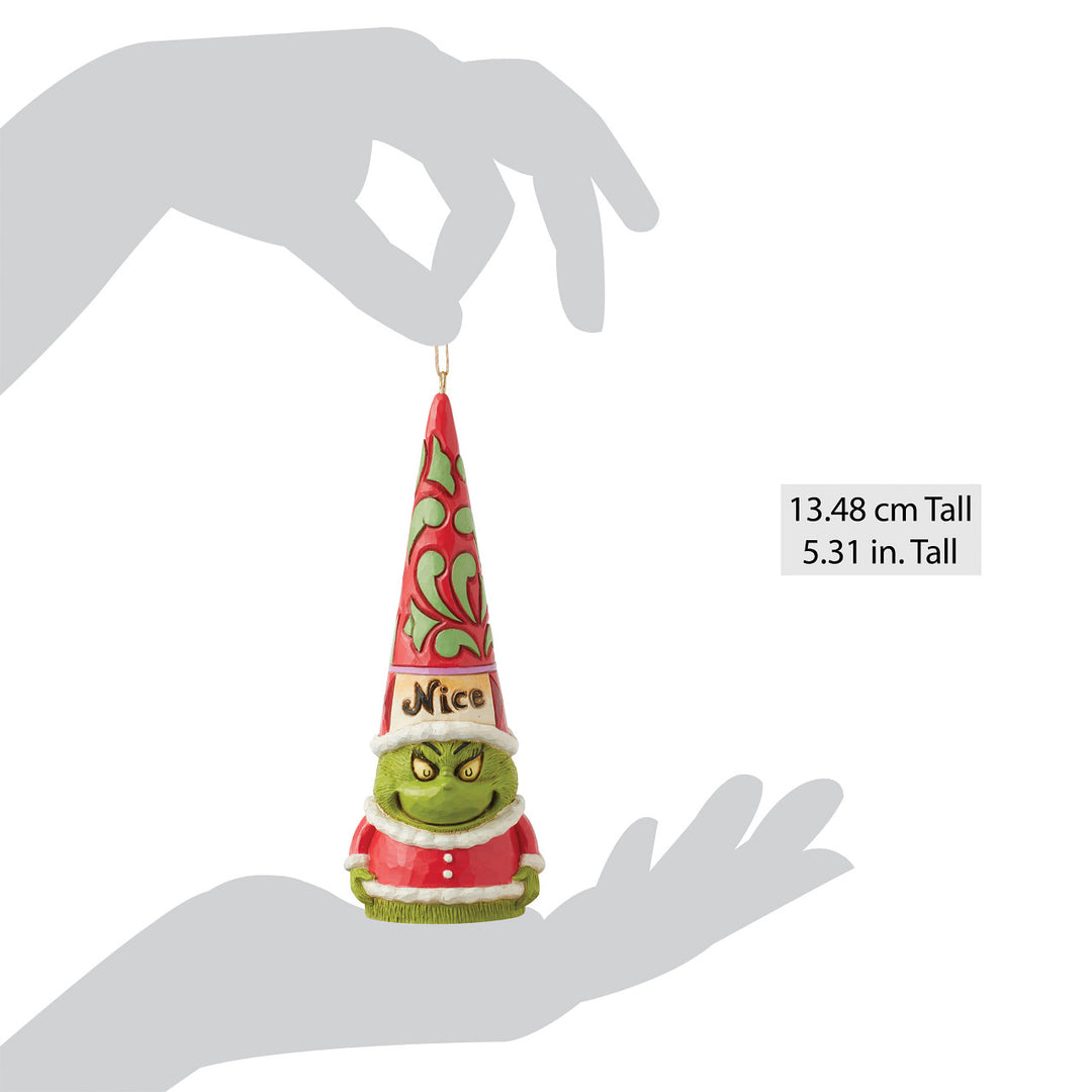 Jim Shore The Grinch: Grinch Naughty/Nice Gnome Hanging Ornament sparkle-castle
