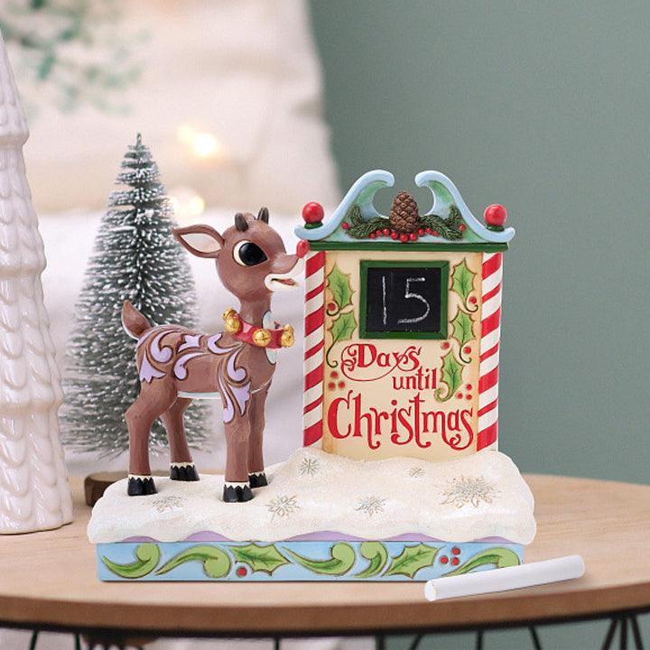 Jim Shore Rudolph Traditions: Rudolph Countdown Calendar Figurine sparkle-castle