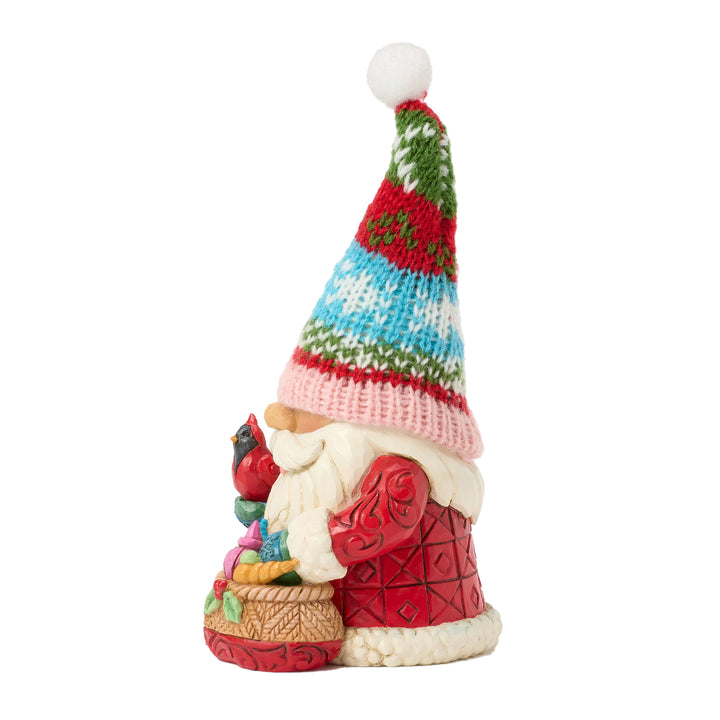 Jim Shore Heartwood Creek: Holiday Gnome In Knit Hat Figurine sparkle-castle