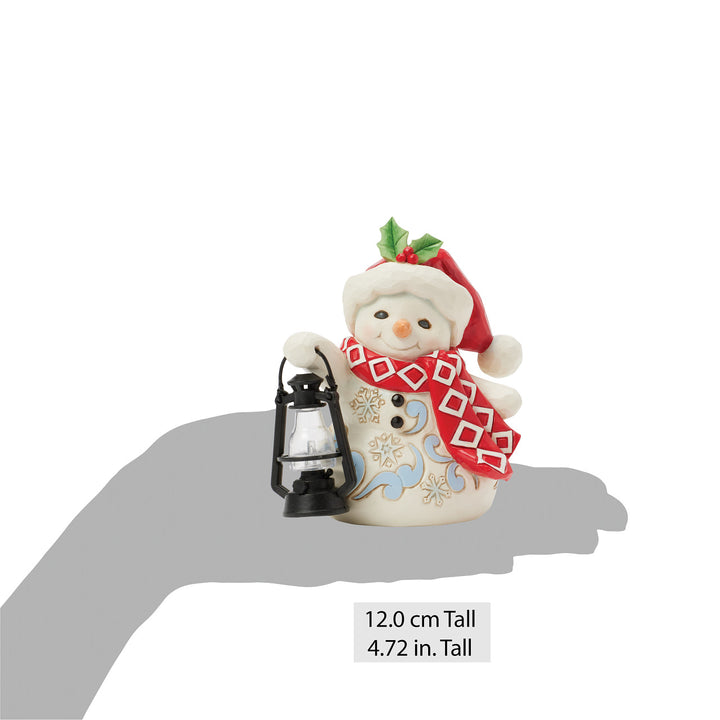 Jim Shore Heartwood Creek: Pint Sized Snowman With Lantern Figurine sparkle-castle