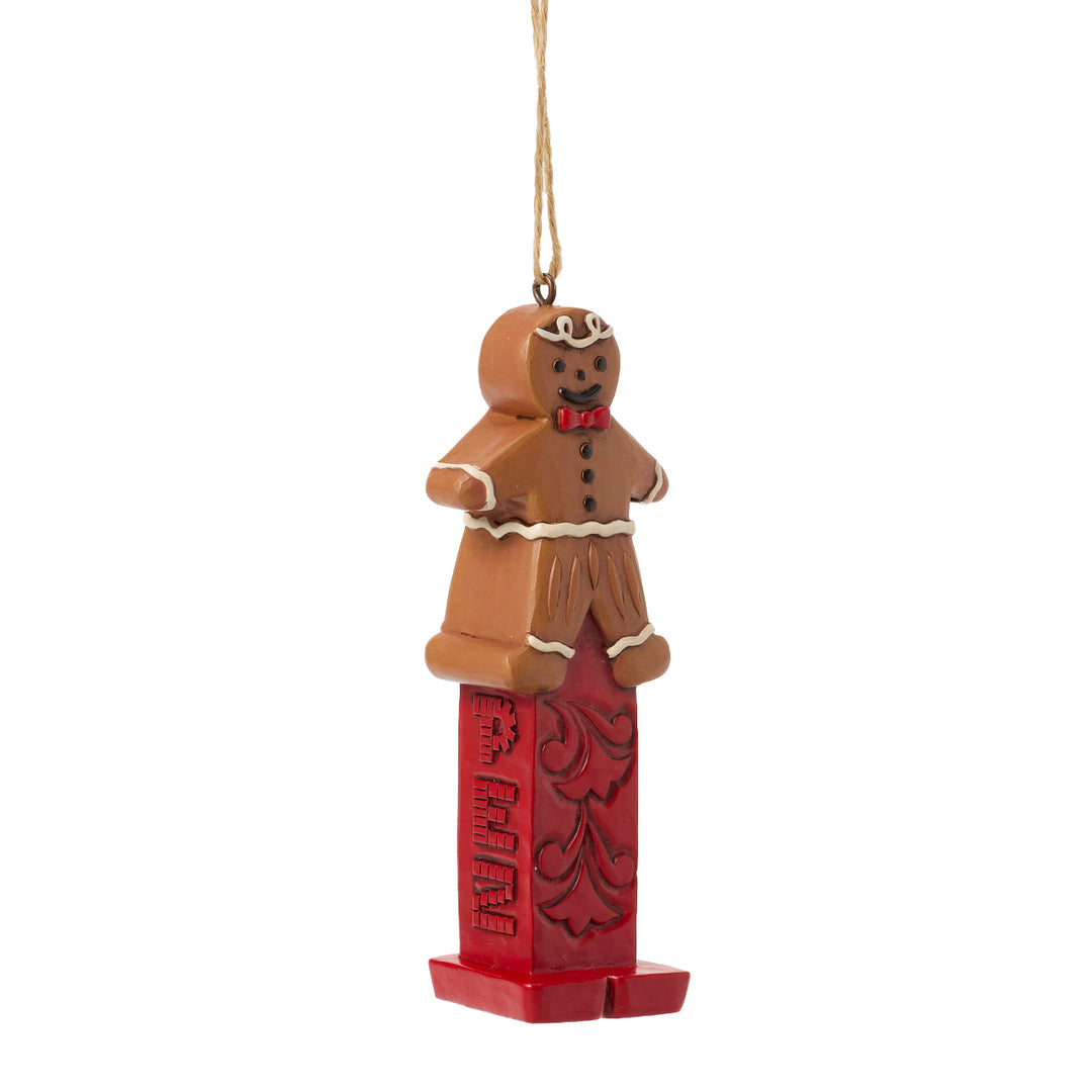 Jim Shore PEZ: Gingerbread Man PEZ Dispenser Hanging Ornament sparkle-castle