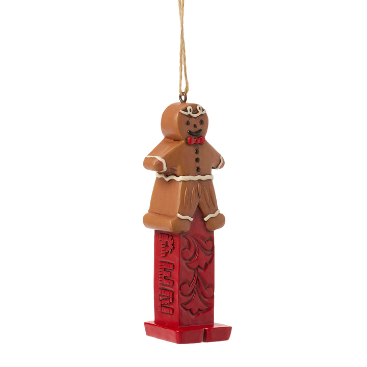 Jim Shore PEZ: Gingerbread Man PEZ Dispenser Hanging Ornament sparkle-castle