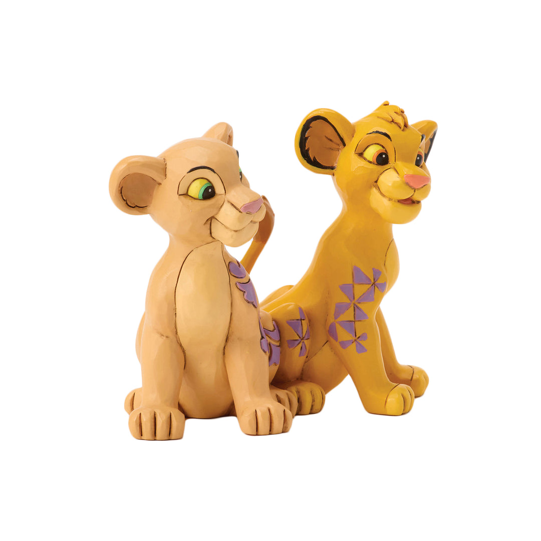 Jim Shore Disney Traditions: Simba & Nala With Tails Forming Heart Figurine sparkle-castle