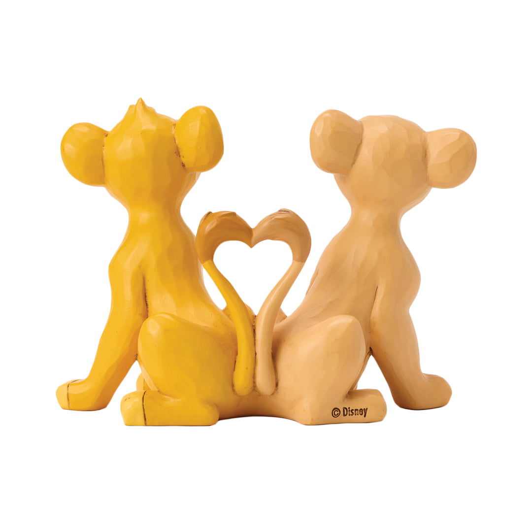 Jim Shore Disney Traditions: Simba & Nala With Tails Forming Heart Figurine sparkle-castle