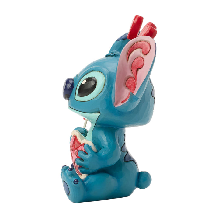 Jim Shore Disney Traditions: Stitch Wearing Hearts Headband Figurine sparkle-castle