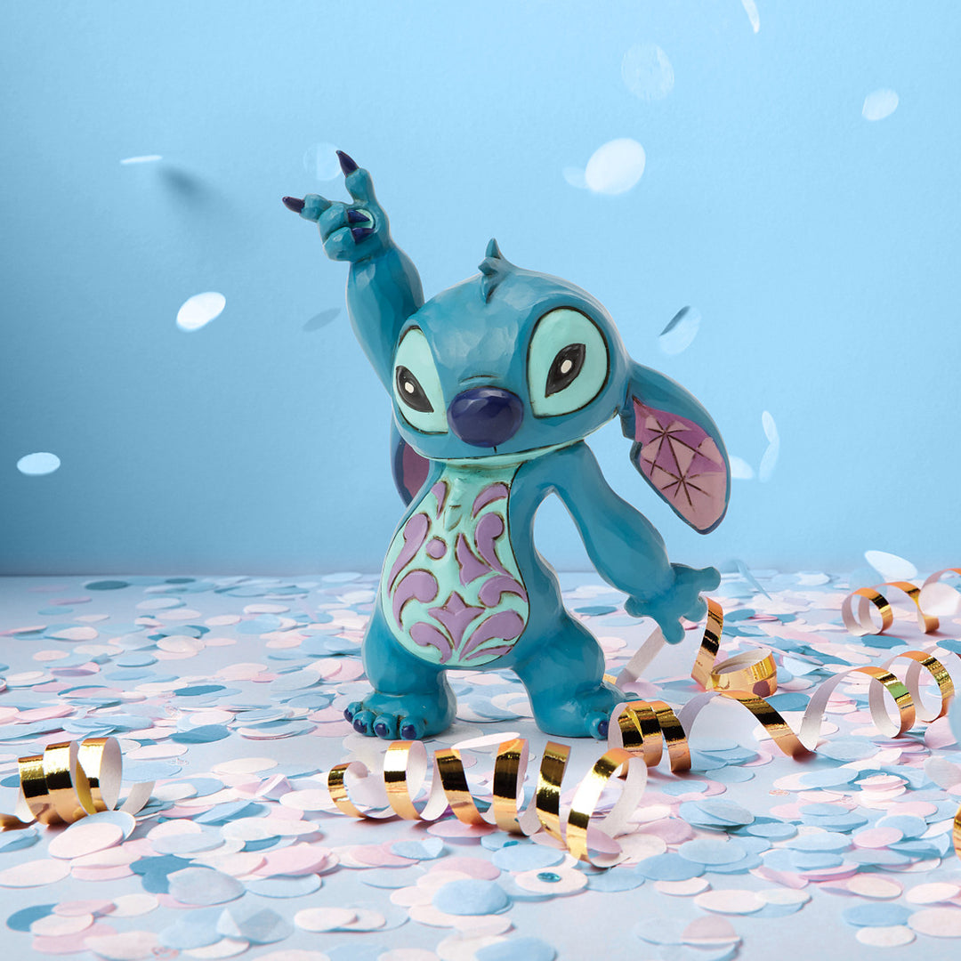 Jim Shore Disney Traditions: Stitch Dancing Miniature Figurine sparkle-castle