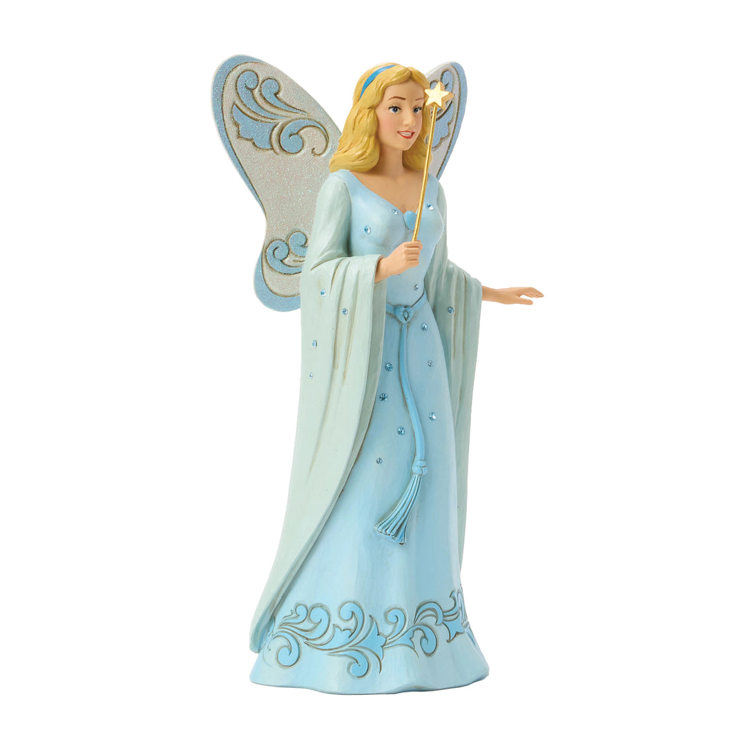 Jim Shore Disney Traditions: Blue Fairy From Pinocchio Figurine sparkle-castle