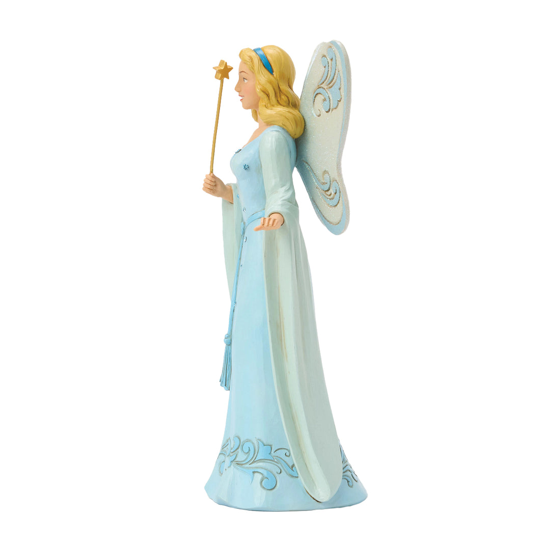 Jim Shore Disney Traditions: Blue Fairy From Pinocchio Figurine sparkle-castle