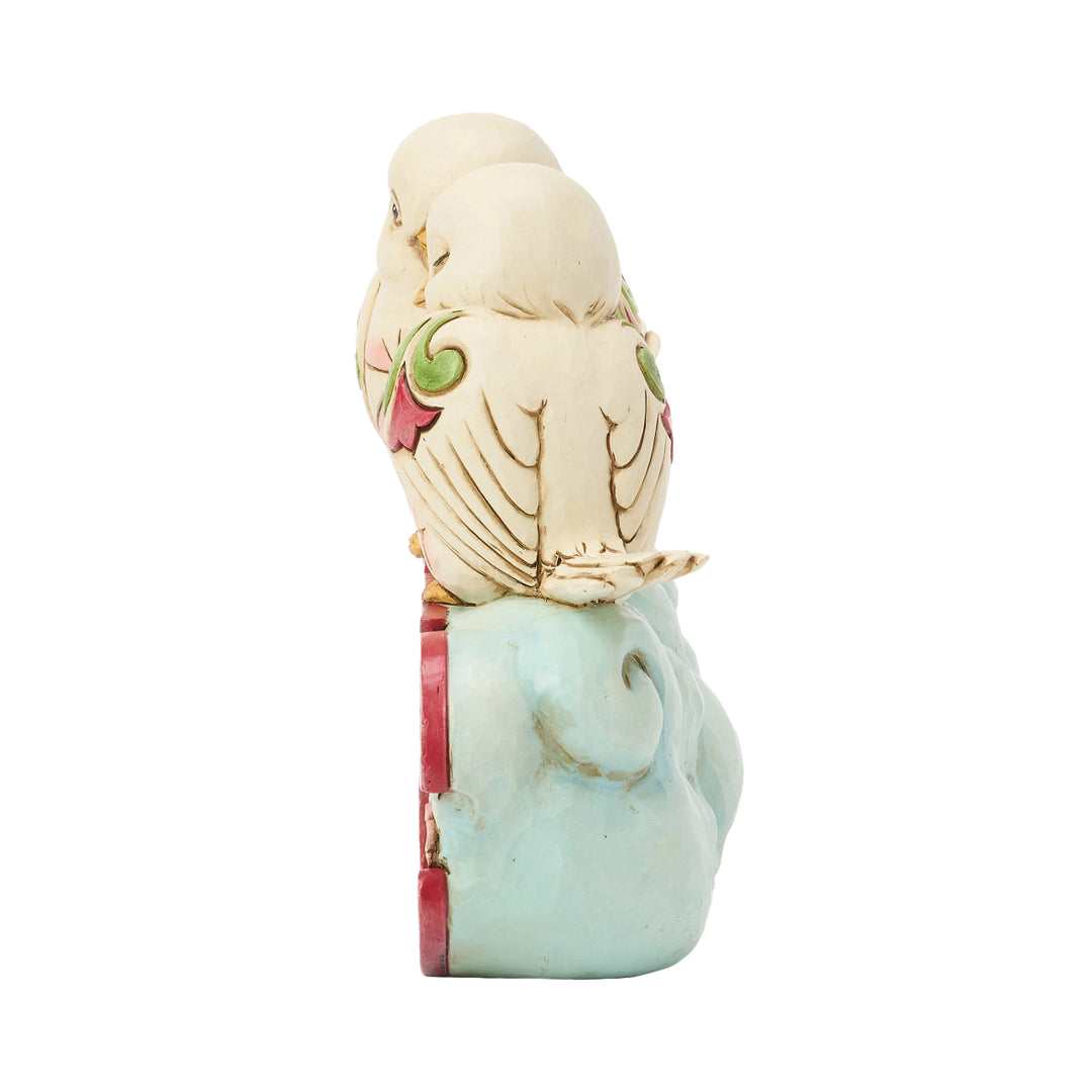Jim Shore Heartwood Creek: Birds Perched On A LOVE Word Sign Figurine sparkle-castle