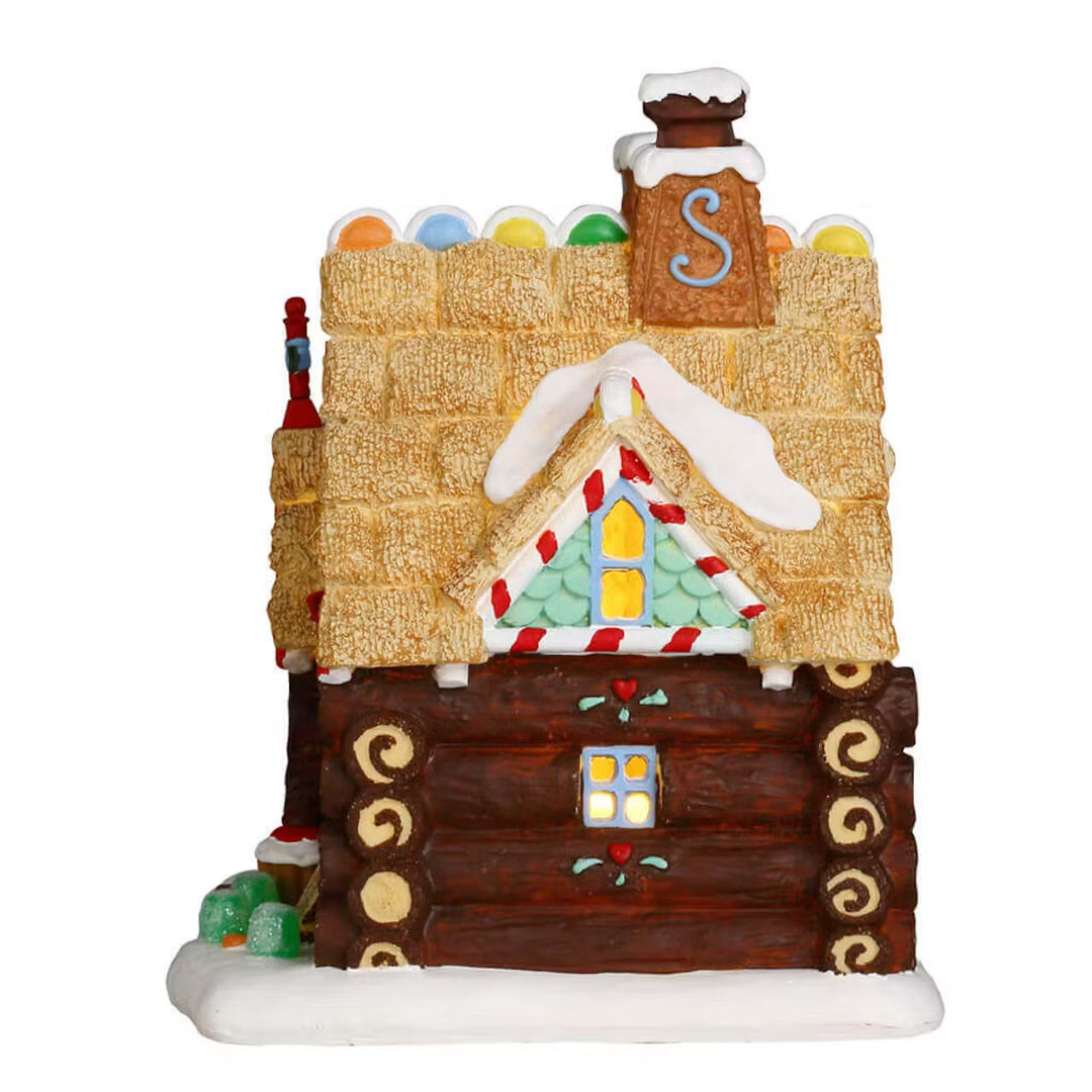 Lemax Sugar 'N Spice Village: Yule Log Cabin sparkle-castle