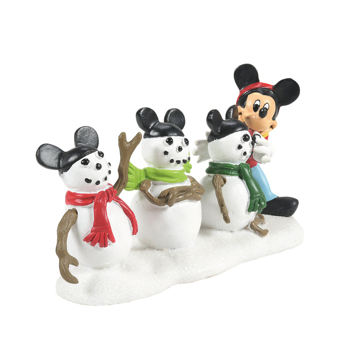 Department 56 Disney Snow Village Accessory: The Three Mouseketeers sparkle-castle