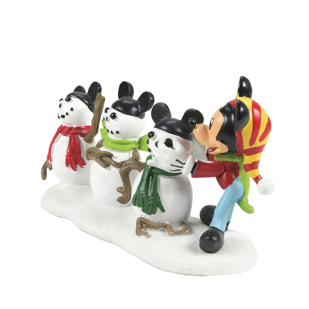 Department 56 Disney Snow Village Accessory: The Three Mouseketeers sparkle-castle