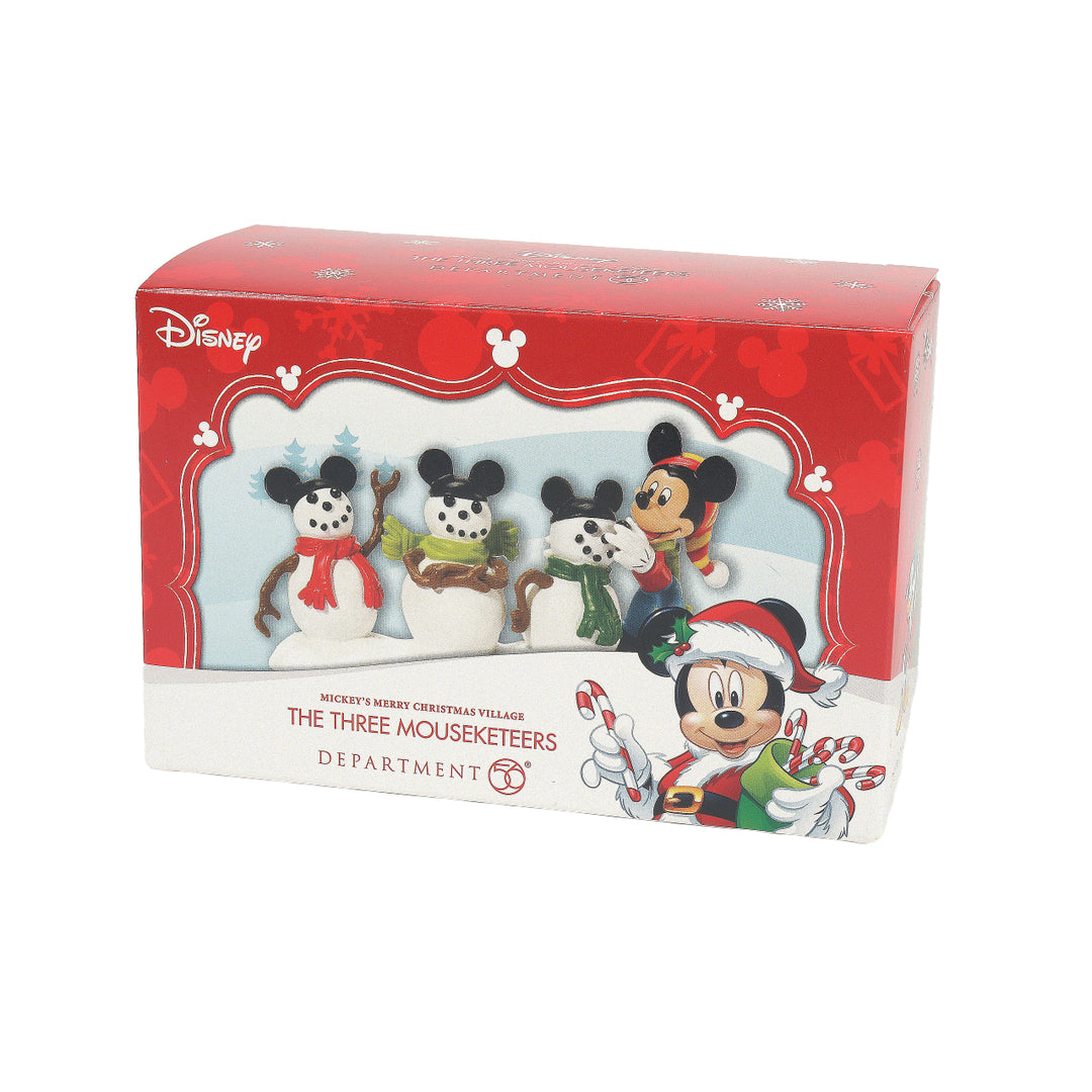 Department 56 Disney Snow Village Accessory: The Three Mouseketeers sparkle-castle