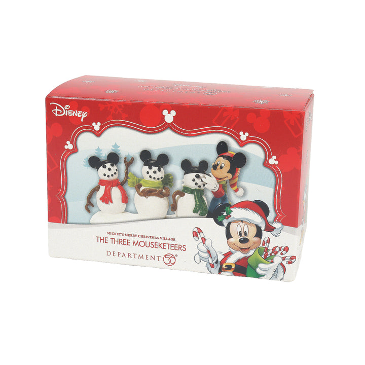 Department 56 Disney Snow Village Accessory: The Three Mouseketeers sparkle-castle