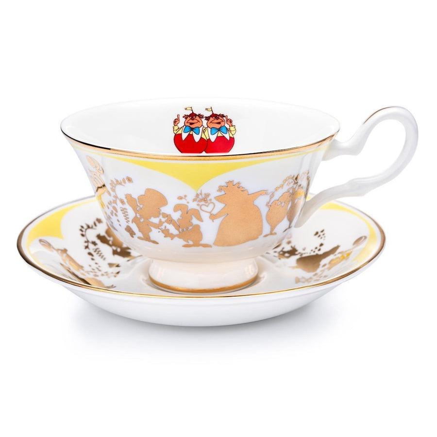 Disney English Ladies: Tweedledee and Tweedledum Decorative Cup & Saucer sparkle-castle