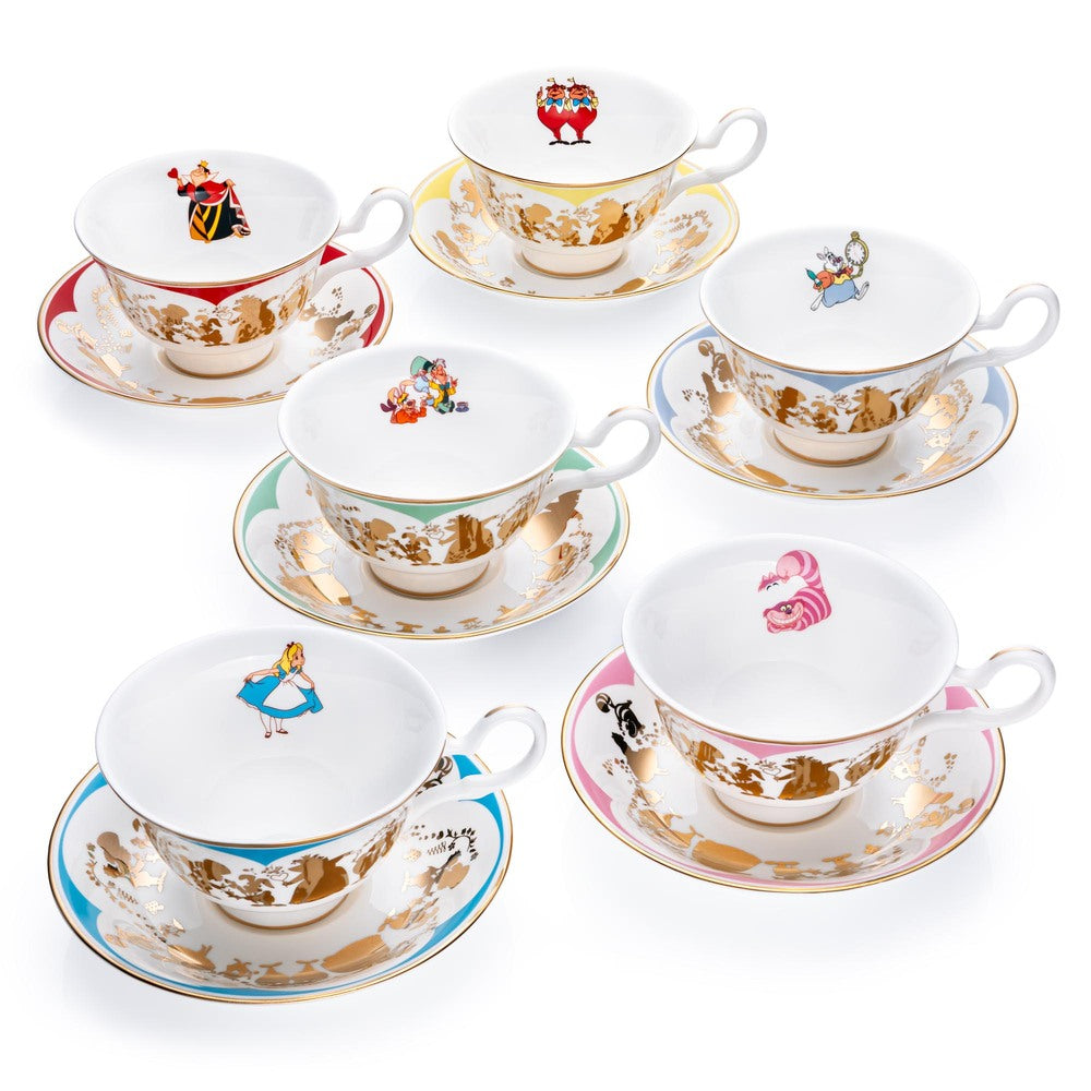 Disney English Ladies: Tweedledee and Tweedledum Decorative Cup & Saucer sparkle-castle