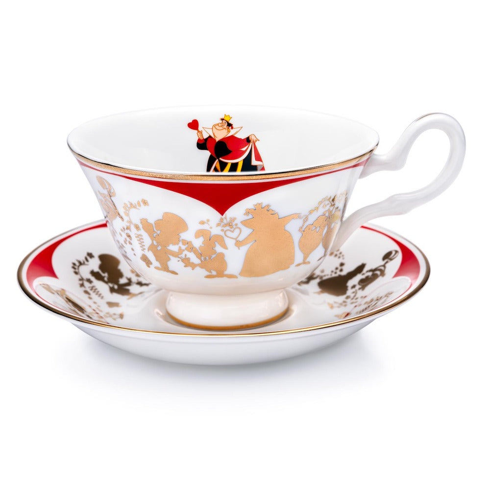 Disney English Ladies: Queen of Hearts Decorative Cup & Saucer sparkle-castle