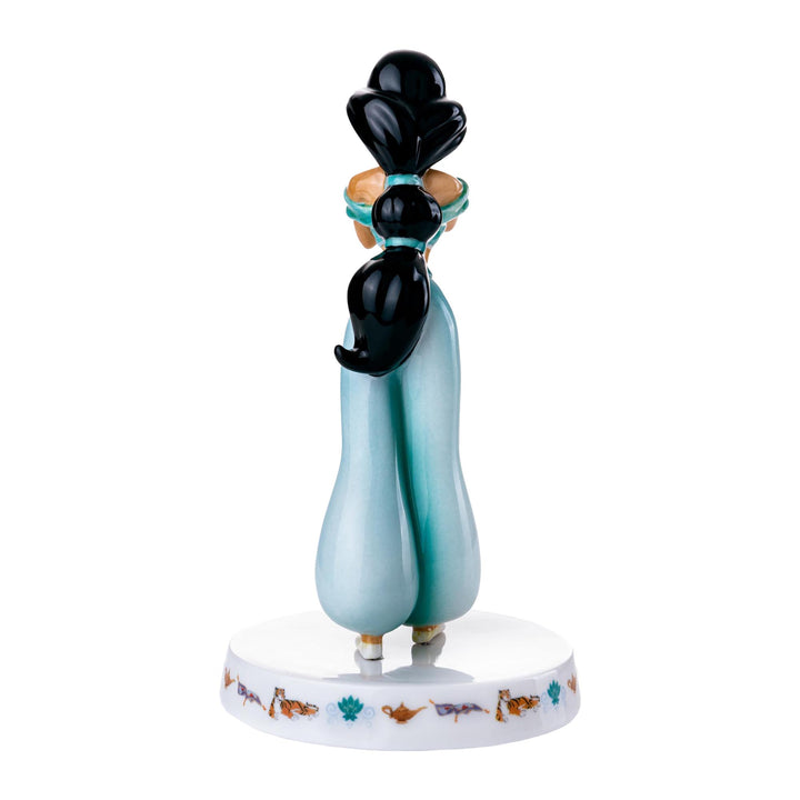 Disney English Ladies: Jasmine Holding Aquamarine March Birthstone Figurine sparkle-castle