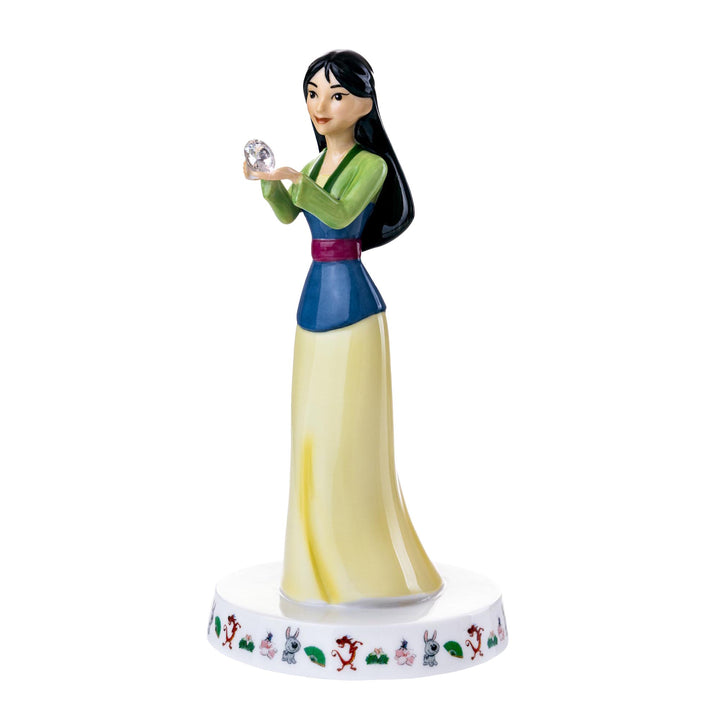 Disney English Ladies: Mulan Holding Diamond April Birthstone Figurine sparkle-castle