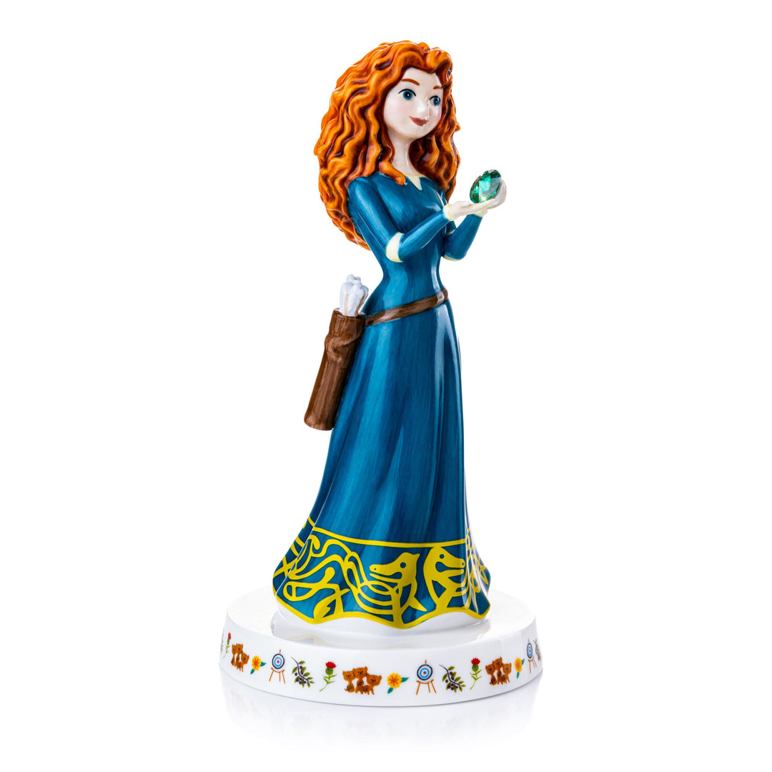 Disney English Ladies: Merida Holding Emerald May Birthstone Figurine sparkle-castle