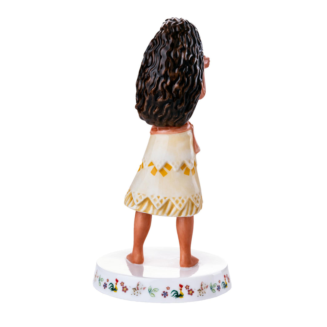 Disney English Ladies: Moana Holding Ruby July Birthstone Figurine sparkle-castle