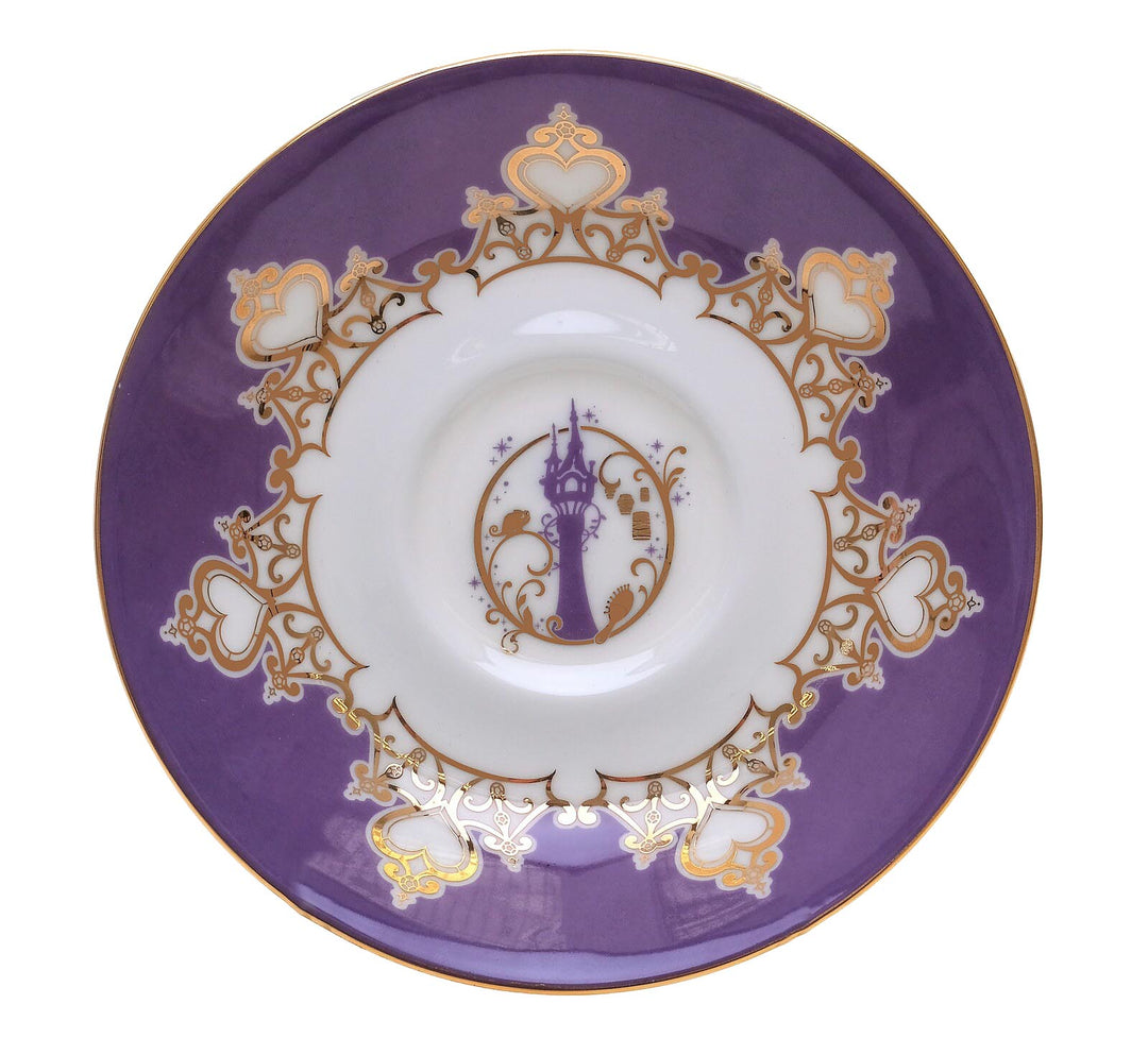 Disney English Ladies: Tiara Gold Rapunzel Decorative Cup & Saucer sparkle-castle