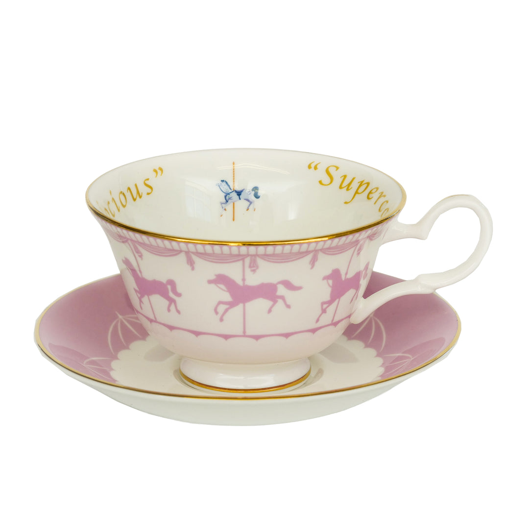Disney English Ladies: Mary Poppins Supercalifragilisticexpialidocious Cup & Saucer sparkle-castle