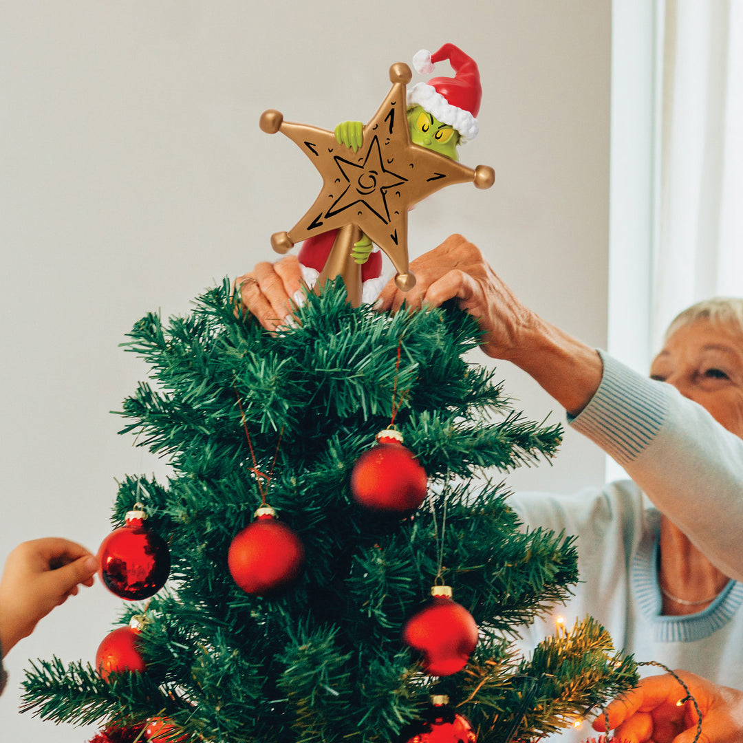 Studio Brands: Grinch Tree Topper sparkle-castle