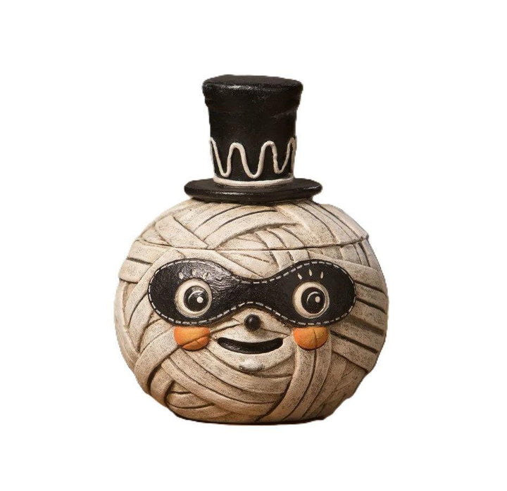 Johanna Parker by Bethany Lowe: Halloween Mummy Moe Container sparkle-castle