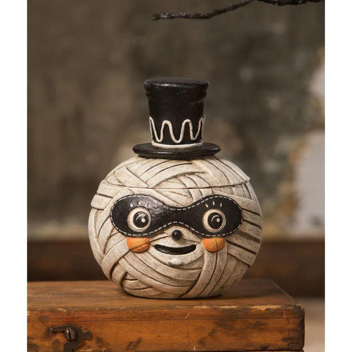 Johanna Parker by Bethany Lowe: Halloween Mummy Moe Container sparkle-castle