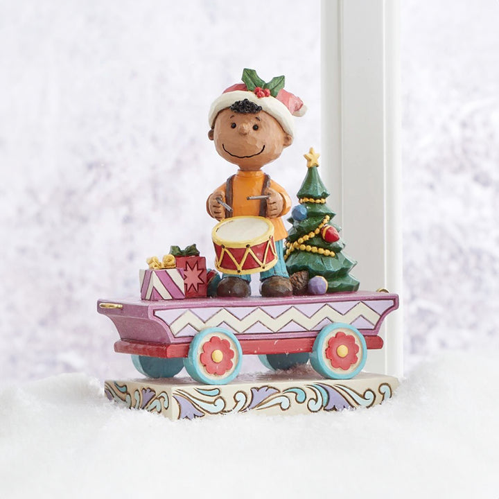 Jim Shore Peanuts: Franklin Train Car Figurine sparkle-castle