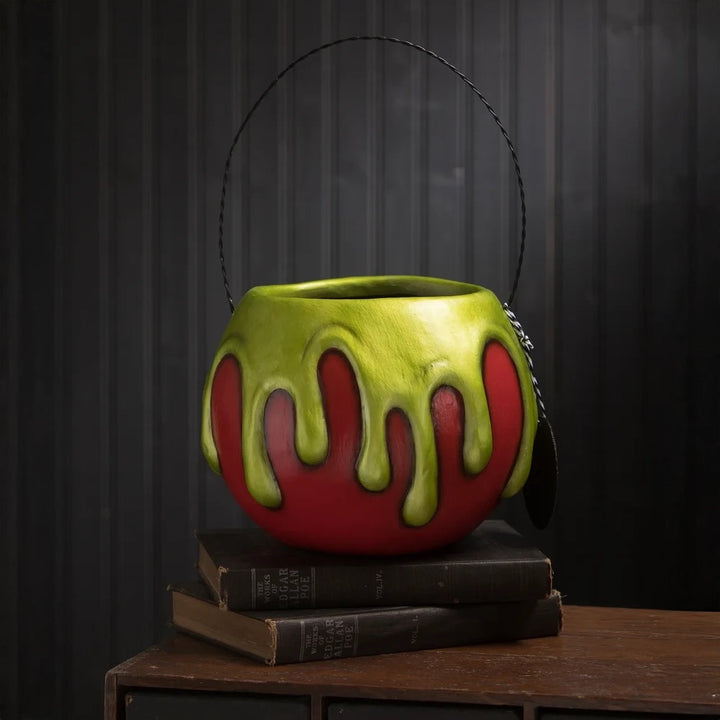 LeeAnn Kress by Bethany Lowe: Large Red Apple with Green Poison Bucket sparkle-castle