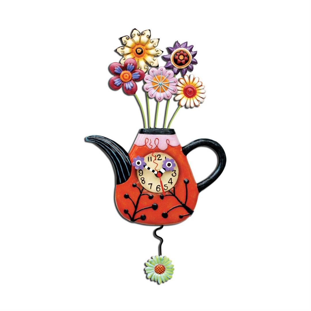 Allen Designs: Flower-tea-ful Clock sparkle-castle