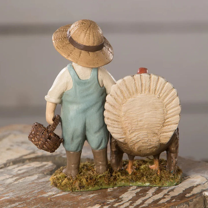 Bethany Lowe: Timmy Turkey Feeder Figurine sparkle-castle