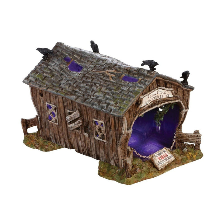 Department 56 Cross Product Village Accessory: Crow Creek Covered Bridge, Set of 3 sparkle-castle