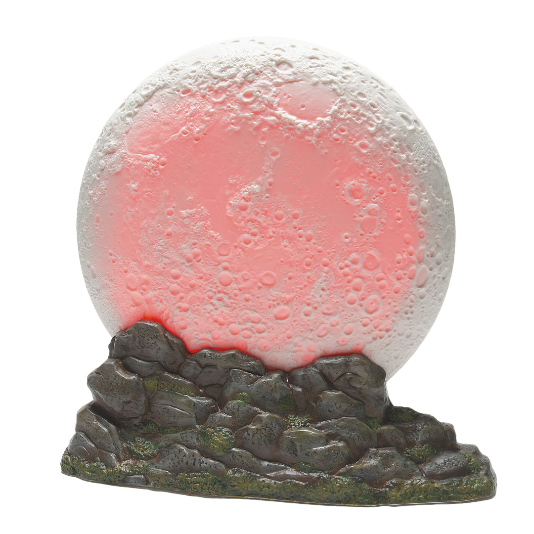 Department 56 Cross Product Halloween Village Accessory: Full Moon Lit Backdrop sparkle-castle