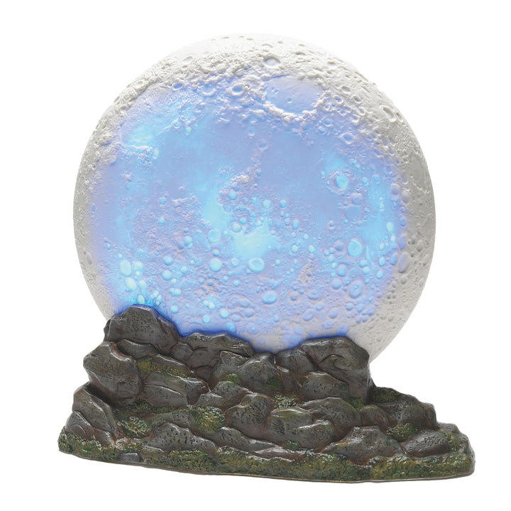 Department 56 Cross Product Halloween Village Accessory: Full Moon Lit Backdrop sparkle-castle