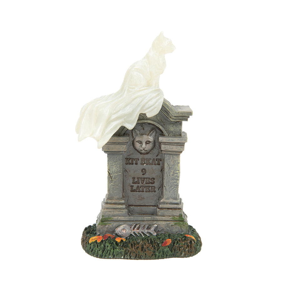 Department 56 Cross Product Halloween Village Accessory: Kit E Kat Tombstone sparkle-castle