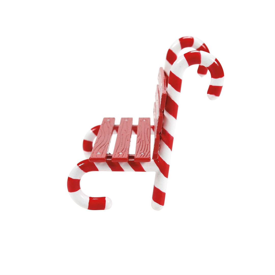 Department 56 Cross Product Village Accessory: Peppermint Bench sparkle-castle