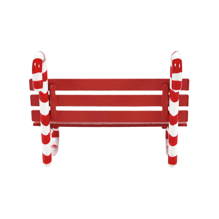 Department 56 Cross Product Village Accessory: Peppermint Bench sparkle-castle