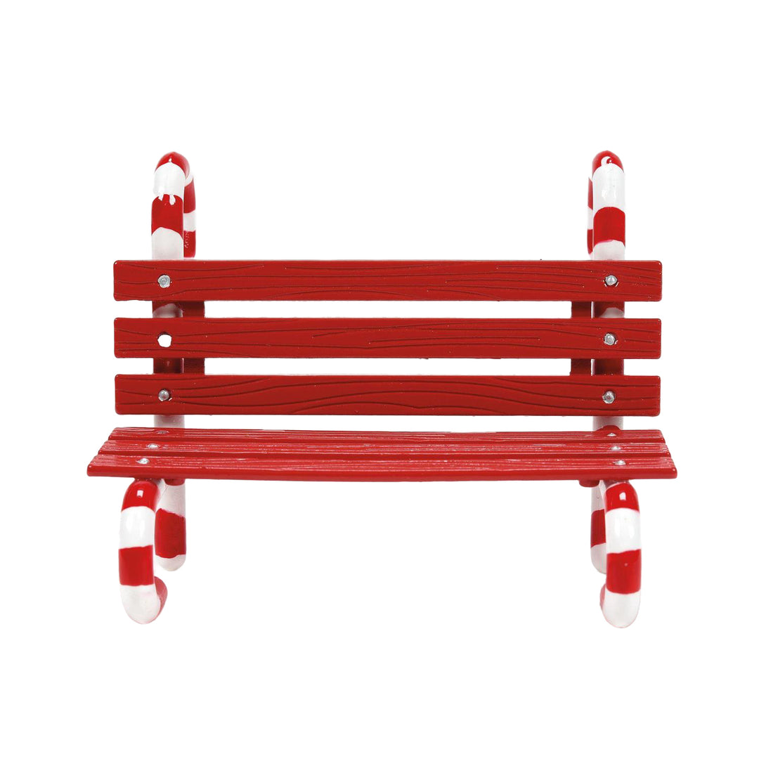 Department 56 Cross Product Village Accessory: Peppermint Bench sparkle-castle