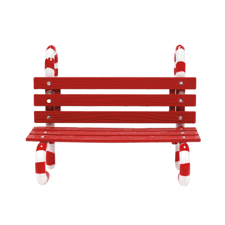 Department 56 Cross Product Village Accessory: Peppermint Bench sparkle-castle