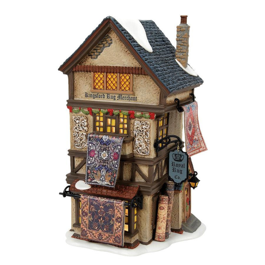 Department 56 Dickens Village: Kingsford Rug Merchant sparkle-castle