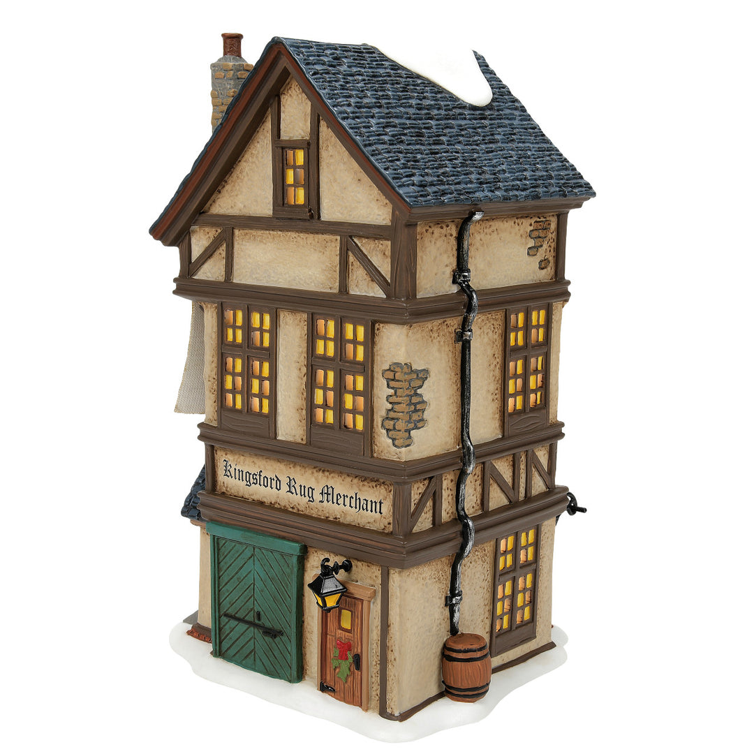 Department 56 Dickens Village: Kingsford Rug Merchant sparkle-castle