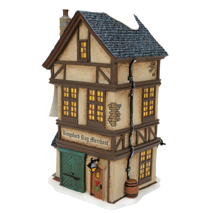 Department 56 Dickens Village: Kingsford Rug Merchant sparkle-castle