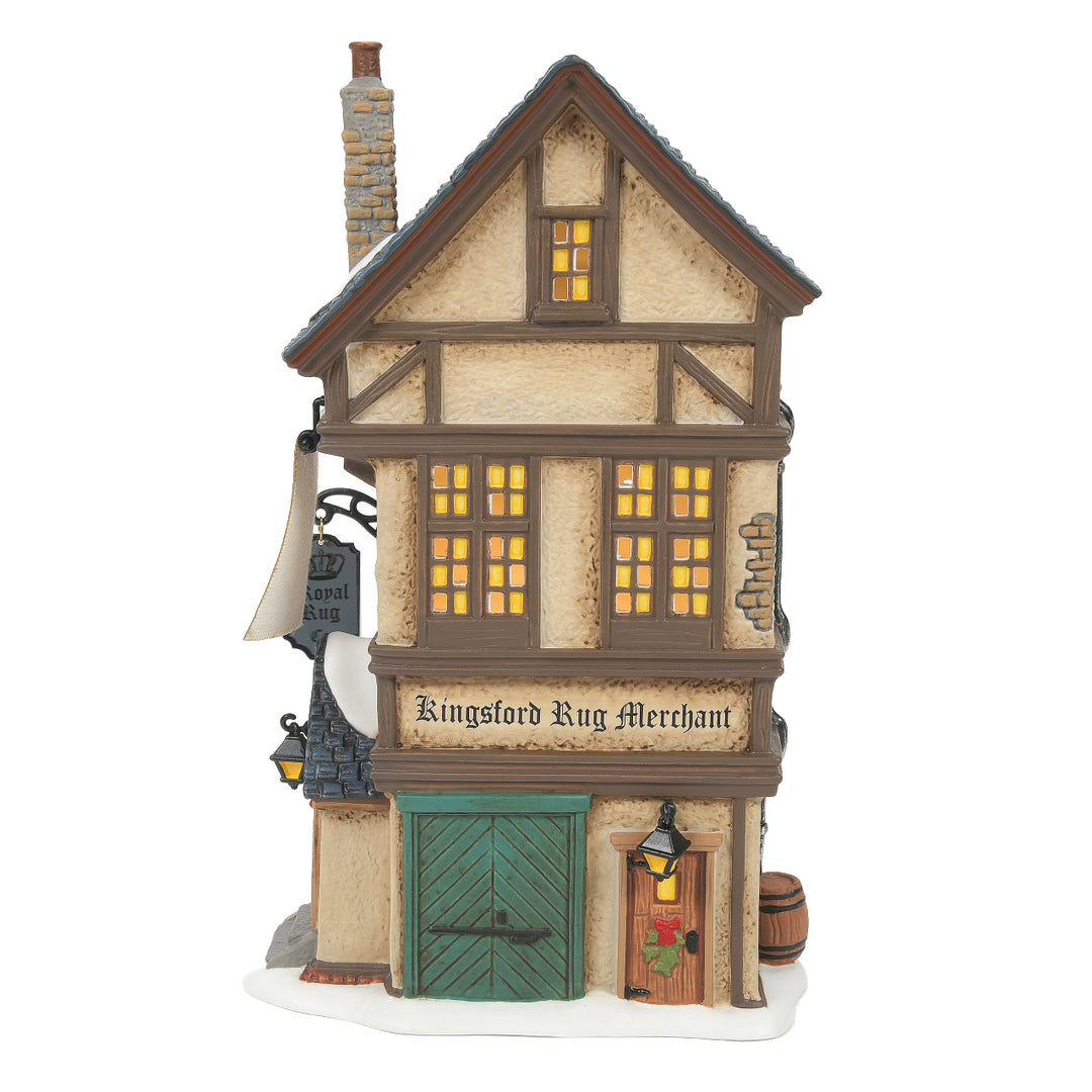 Department 56 Dickens Village: Kingsford Rug Merchant sparkle-castle