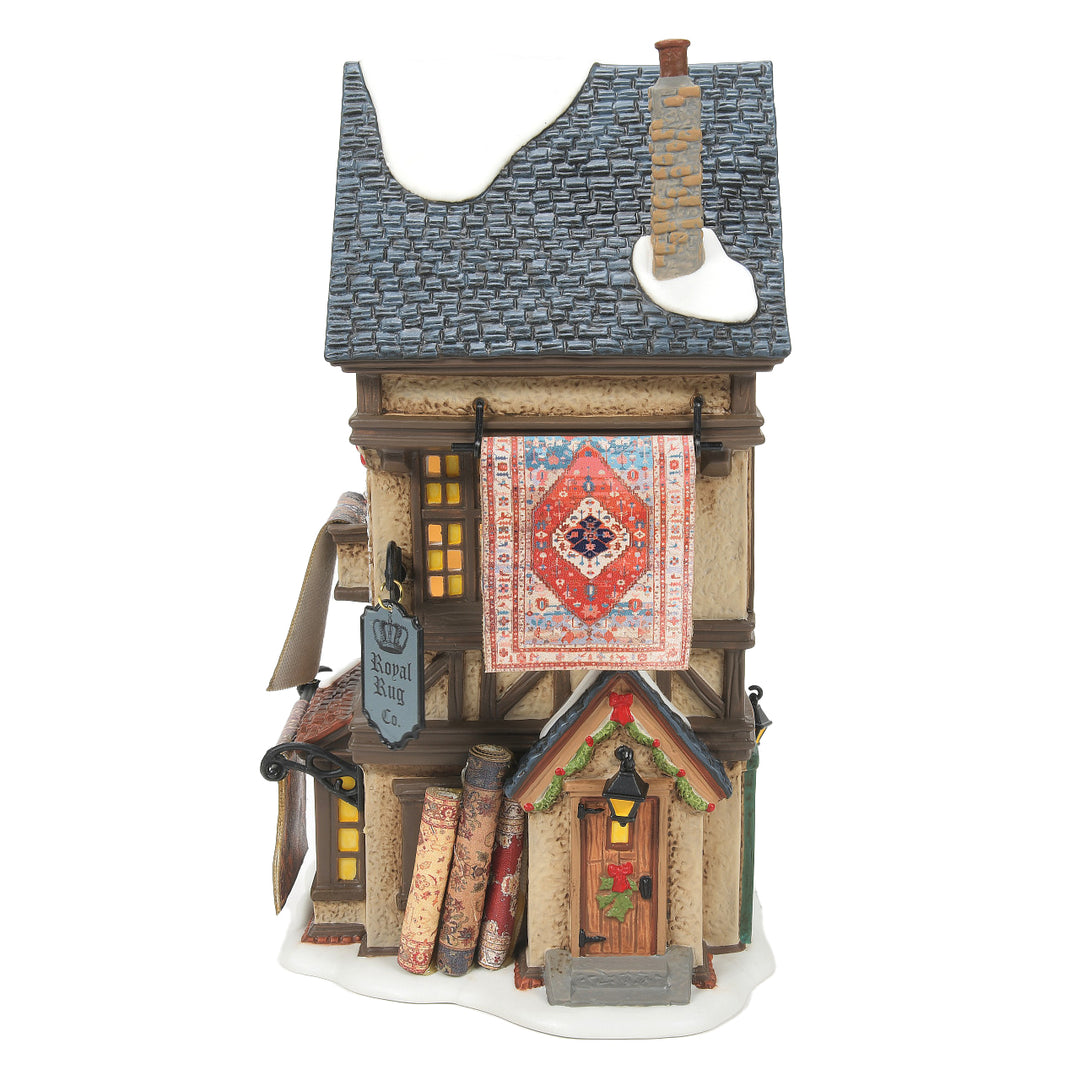 Department 56 Dickens Village: Kingsford Rug Merchant sparkle-castle